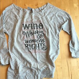 Gray Graphic Sweatshirt Women’s Rights
